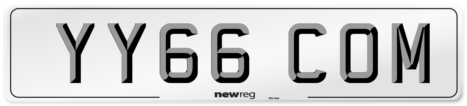 YY66 COM Number Plate from New Reg